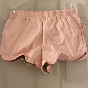 Pink Leather Shorts